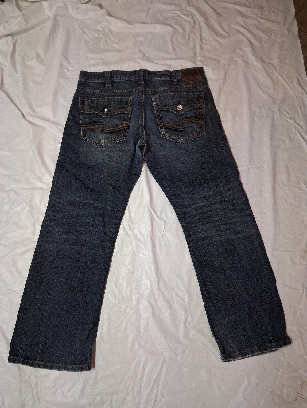 Silver Jeans Men's Navy Straight-Leg Denim Size W36×L30 Preowned